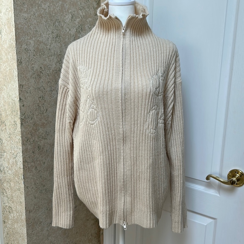 Cream Cardigan Sweater AC 6604
